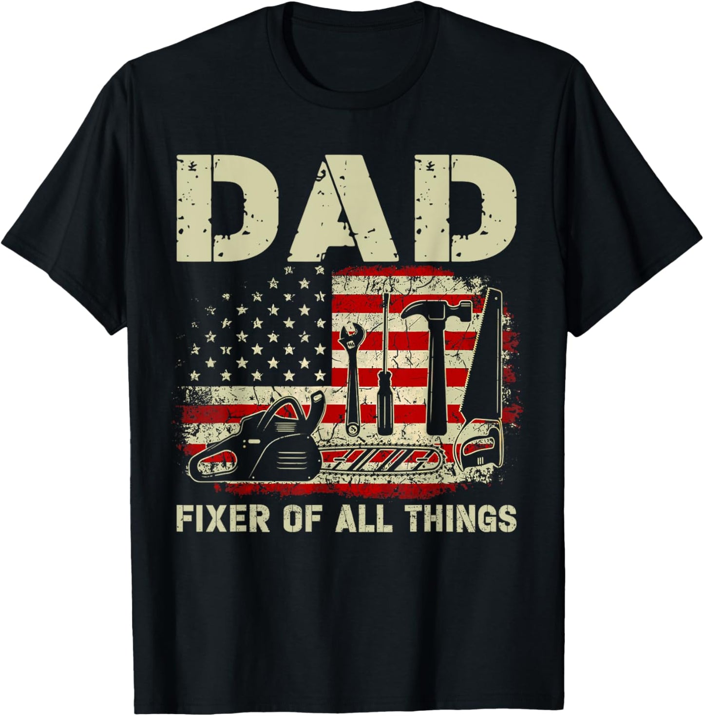 Vintage Dad Mens Fixer All Everything Father's Day Handyman T-Shirt