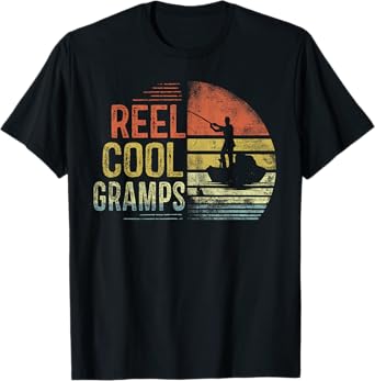 Reel Cool Gramps Fishing Gifts Gramps Birthday Vintage T-Shirt