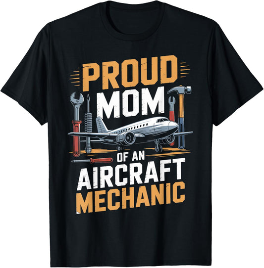 Mom Aircraft Mechanic Maintenance Plane Aircraft Technician T-Shirt