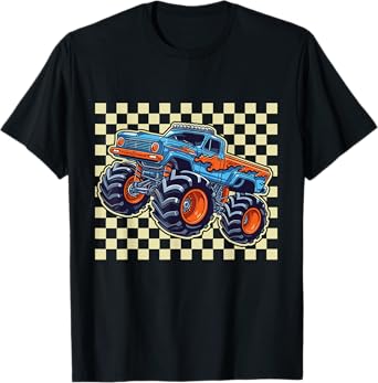 Monster Truck for Toddlers, Kids Monster Truck Retro Vintage T-Shirt