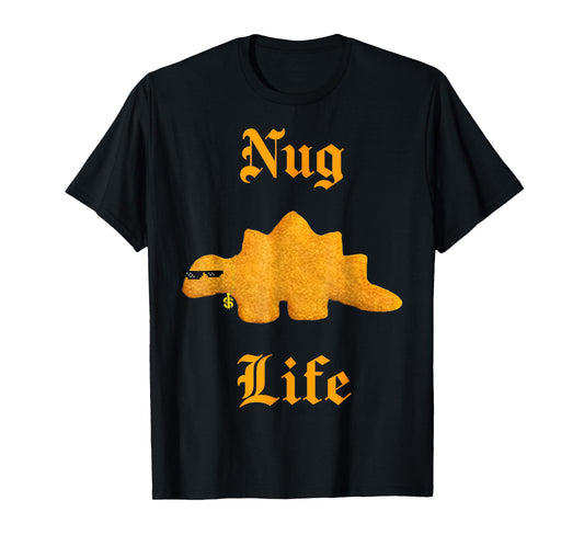 Nug Life Dinosaur Chicken Nugget Funny Retro T-Shirt