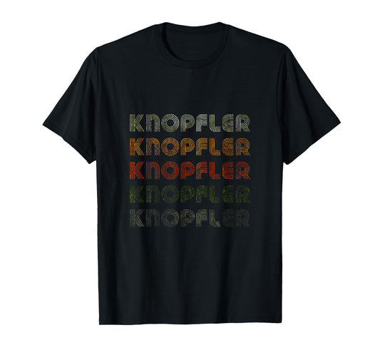 Love Heart Knopfler Tee Grunge Vintage Style Black Knopfler T-Shirt