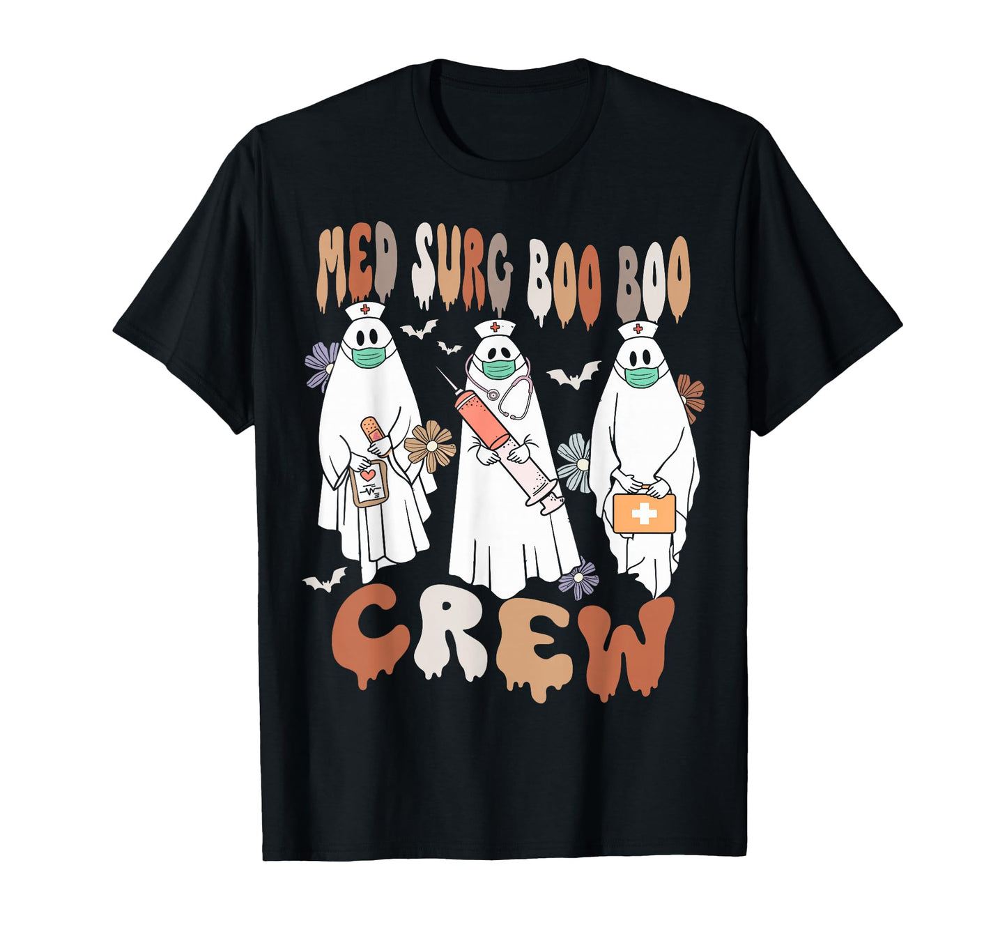 Med Surg Boo Crew Ghost Nurse Halloween Women T-Shirt