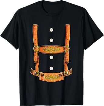 Lederhosen Costume Oktoberfest Men German Gift Beer Festival T-Shirt