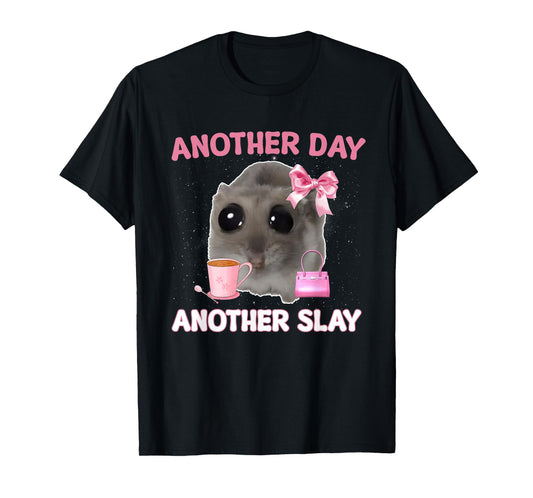 Another Day Another Slay Sad Hamster Meme Men Women T-Shirt