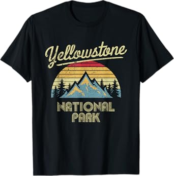 Vintage Retro Yellowstone National Park T-Shirt T-Shirt