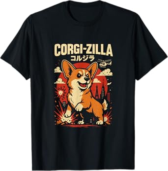 Corgi-zilla - Corgizilla Parody Japanese Art Corgi T-Shirt