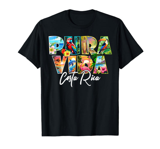 Pura Vida Costa Rica Tropical Travel Vibes Beach Life T-Shirt