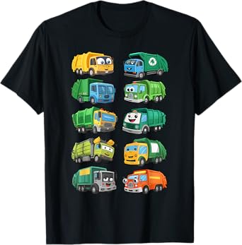Toddler Types of Garbage Truck Funny Trash Boy T-Shirt