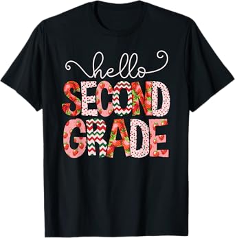 Hello Second Grade Teacher Team Strawberry Strawberries T-Shirt