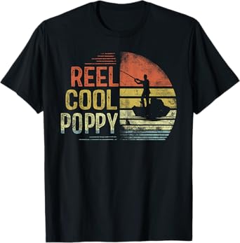 Reel Cool Poppy Fishing Gifts Poppy Birthday Vintage T-Shirt