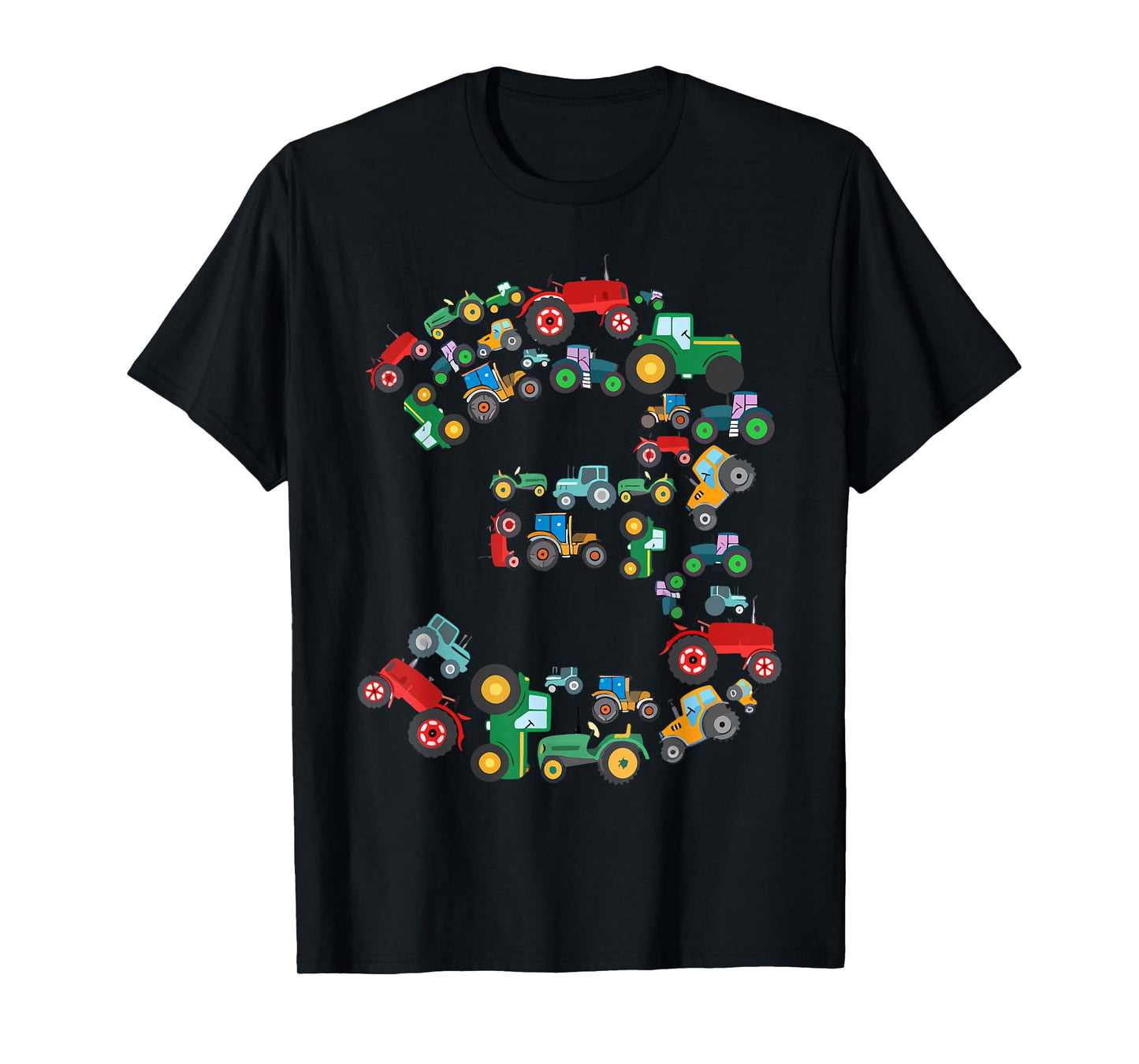 Tractors 3 Years Old 3rd Farm Birthday Theme Party Matching T-Shirt