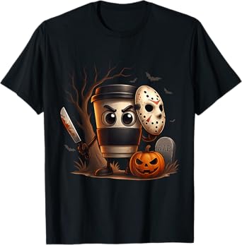 Halloween Costume Cappuccino Assassino Kids Boys Brainrot T-Shirt