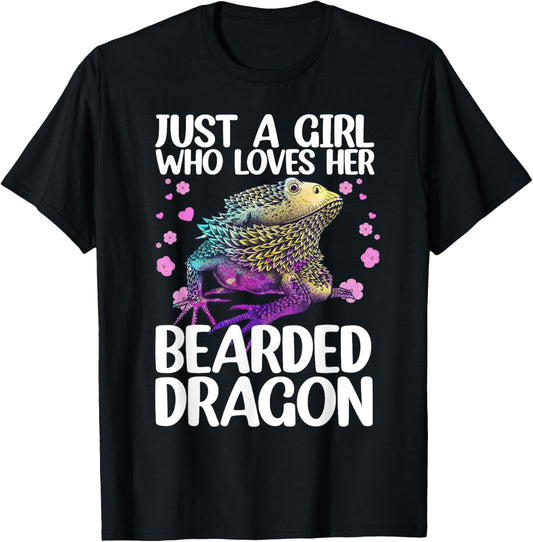 Cool Bearded Dragon Art For Girls Women Bearded Dragon Lover T-Shirt