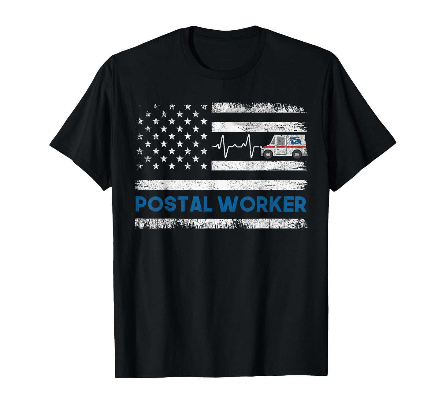 Vintage Postal Worker American Flag US Postal Service T-Shirt