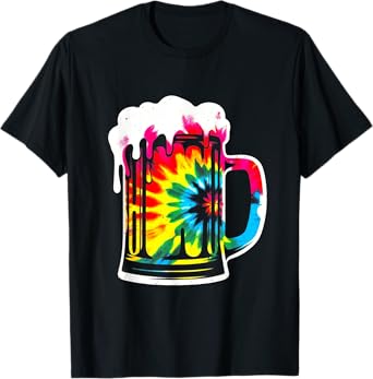 Beer Mug Tie Dye - Vintage Colorful Beer Drinking Lover T-Shirt