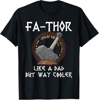 Fathor Dad Father Father's Day Gift T-Shirt - Men's Black Classic Fit Short Sleeve T-Shirt - Size Small