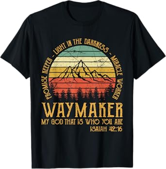 Waymaker Miracle Worker Promise Keeper Tshirt Christian T-Shirt