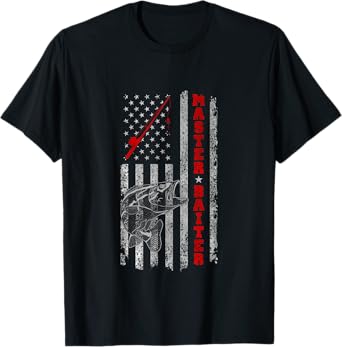 Master Baiter for Men Funny Fishing Shirts Men Fisherman T-Shirt