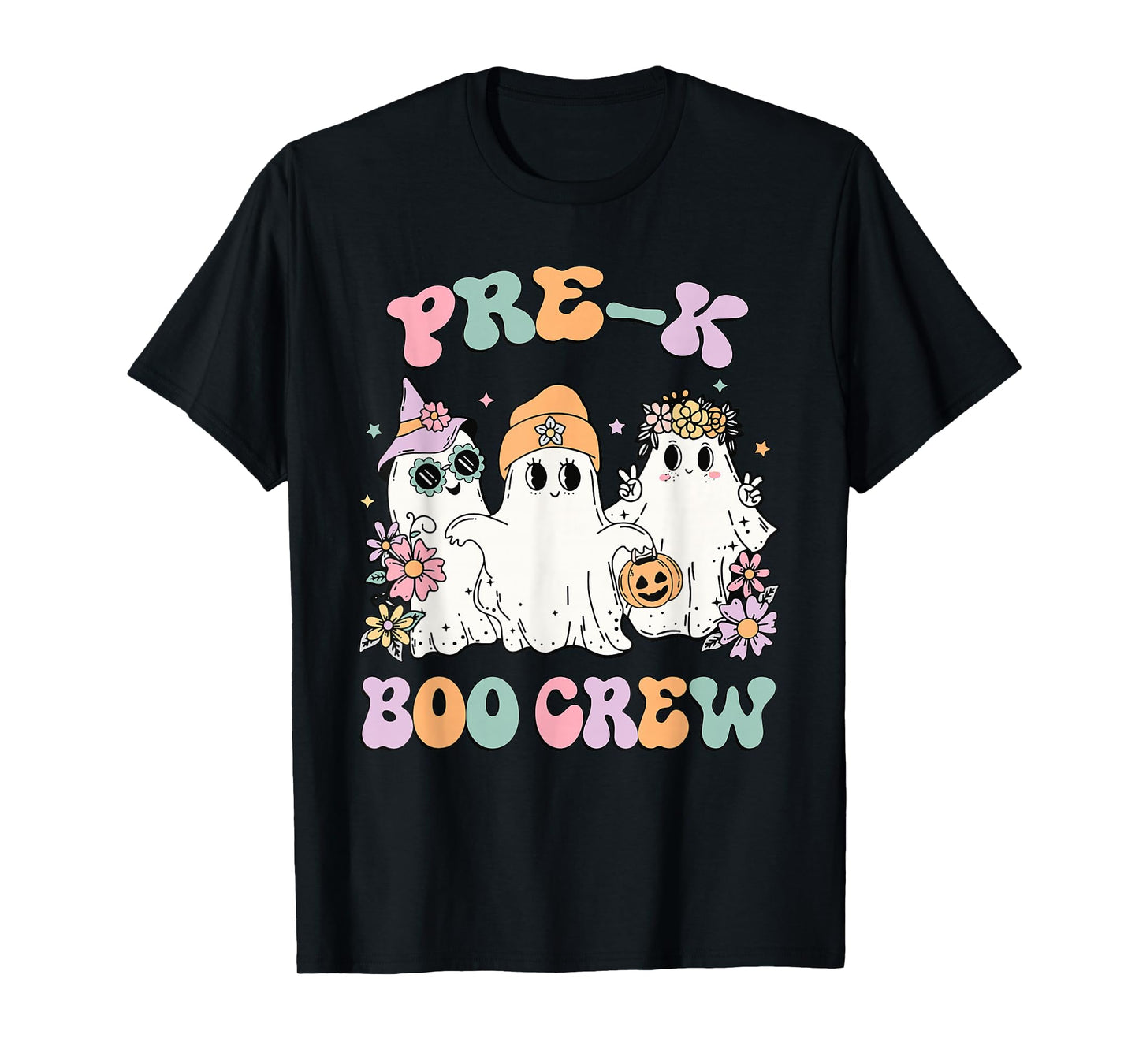 Teacher Boo Crew Pre K Cute Ghost Halloween Costume T-Shirt