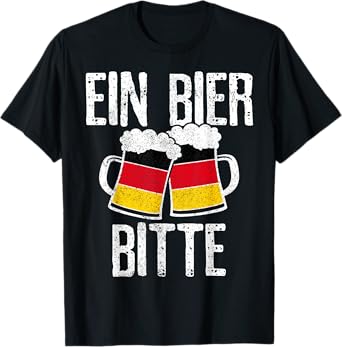 Funny German Ein Bier Bitte Oktoberfest Beer T-Shirt