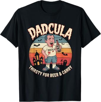 Funny Dadcula Halloween Dad Dracula Costume T-Shirt