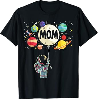Mom of The Birthday Boy Space Astronaut 1st Birthday Family T-Shirt