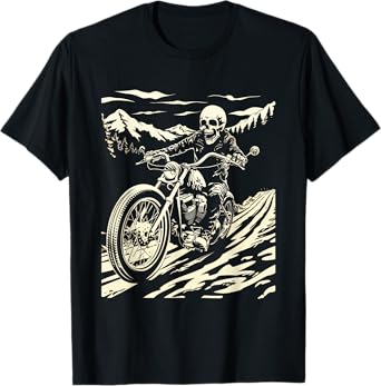 Skeleton Vintage Motorcycle Skeleton rider T-Shirt
