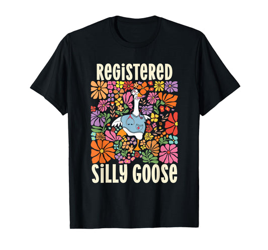 Registered Silly Goose RN Nurse Day University School Nurse T-Shirt