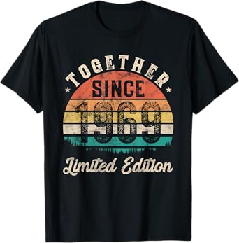 Together Since 1969 Couple 56th years wedding Anniversary T-Shirt