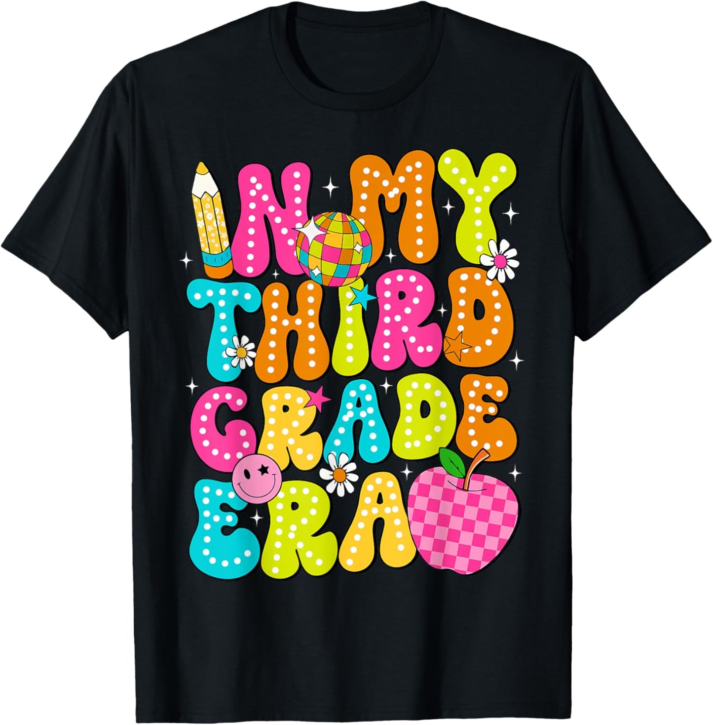 Groovy In My 3rd Grade Era Back To School Teachers Kids T-Shirt