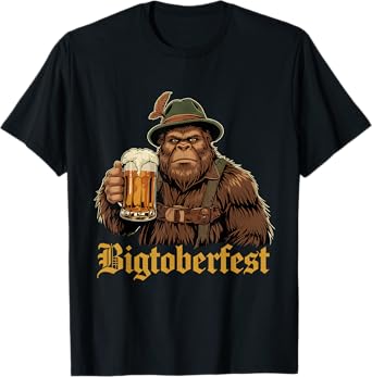 Funny Bigfoot Bigtoberfest Oktoberfest Beer Drinking Team T-Shirt
