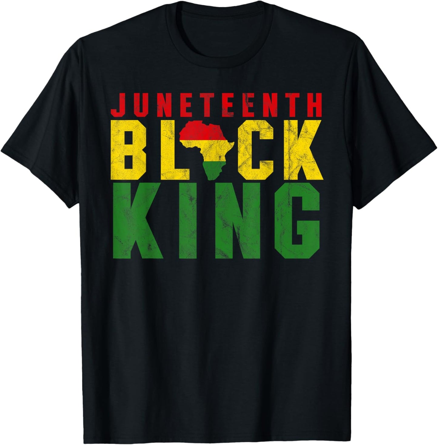 Juneteenth Black King Emancipation Day Melanin Black T-Shirt