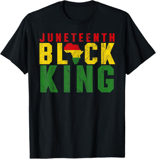 Juneteenth Black King Emancipation Day Melanin Black T-Shirt