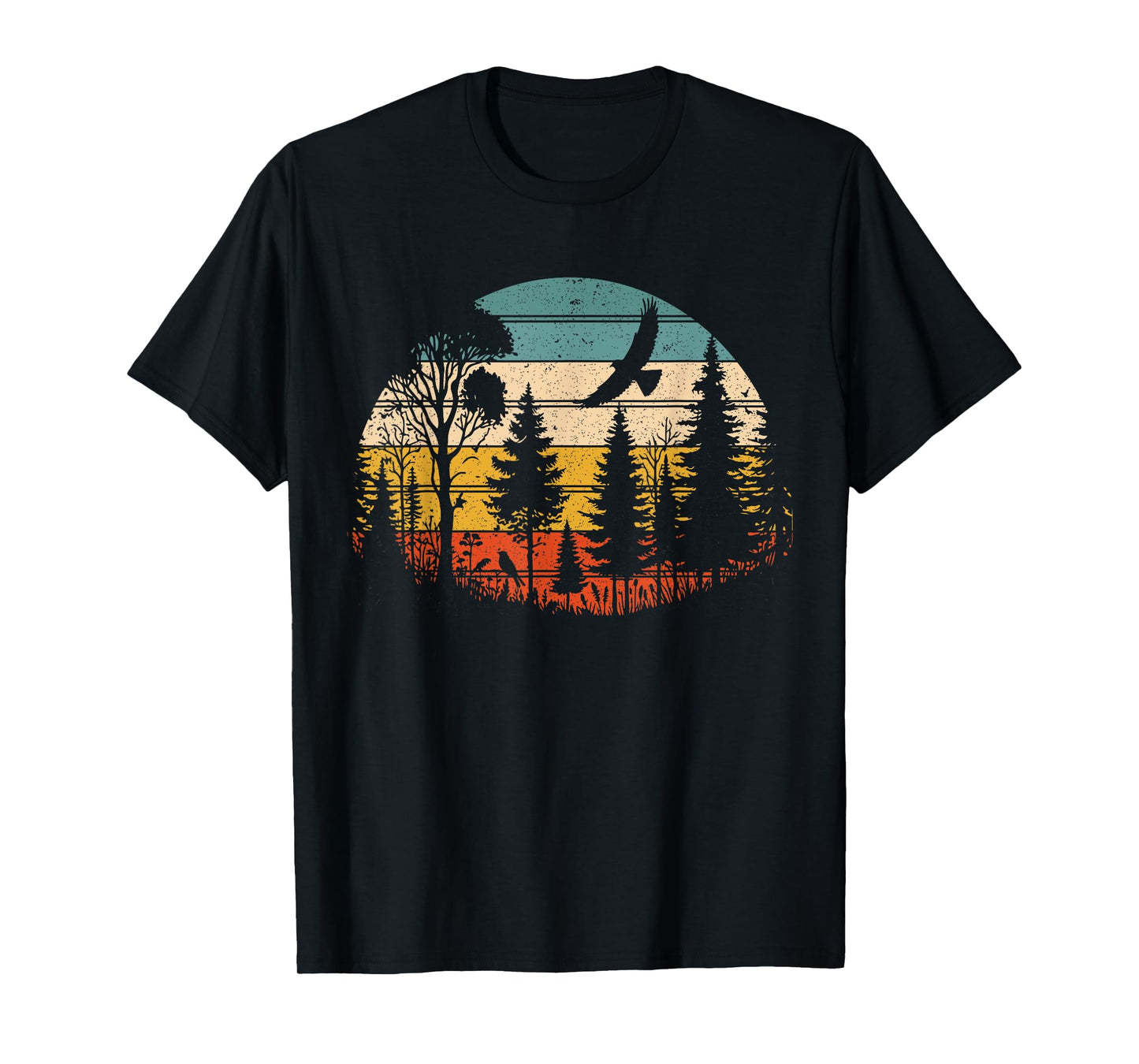 Trees Wildlife Nature Retro Vintage Forest Funny T-Shirt