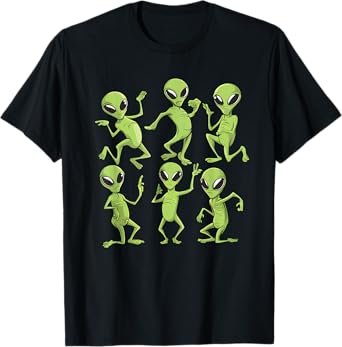 Dancing Aliens Dance Challenge Boys Girls Kids Halloween T-Shirt
