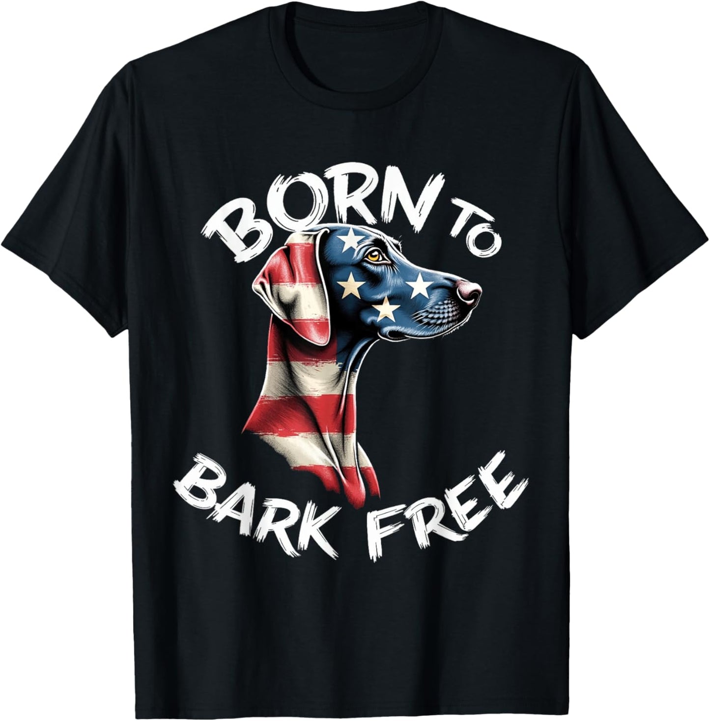 Funny Pointer Dog Vintage German Shorthaired American Flag T-shirt