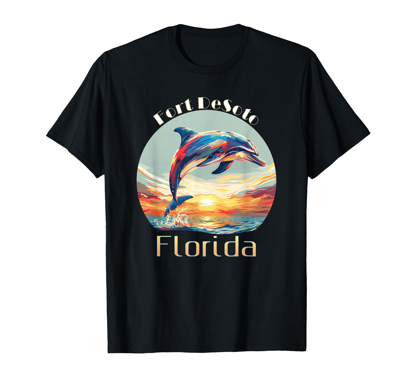 Fort DeSoto Florida Summer Vacation Beach Dolphin T-Shirt