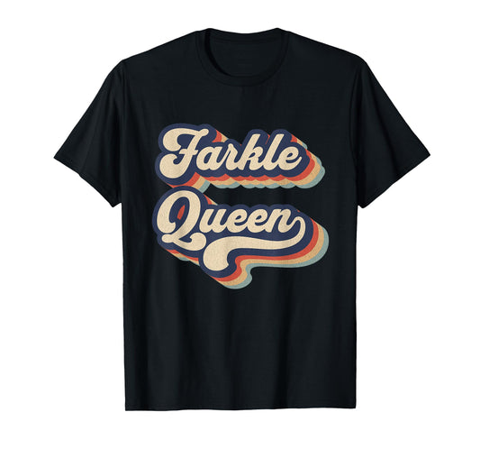 Farkle Queen Vintage Farkle Dice Game Womens T-Shirt