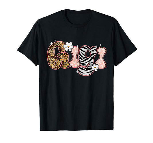 Groovy Gigi Leopard Grandma Life Mother's Day Grandmother T-Shirt
