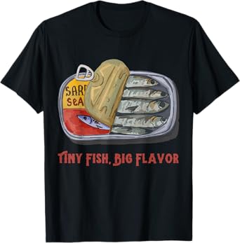 Cute Tinned Fish Tinned Sardines Fish Lover Vintage Graphic T-Shirt