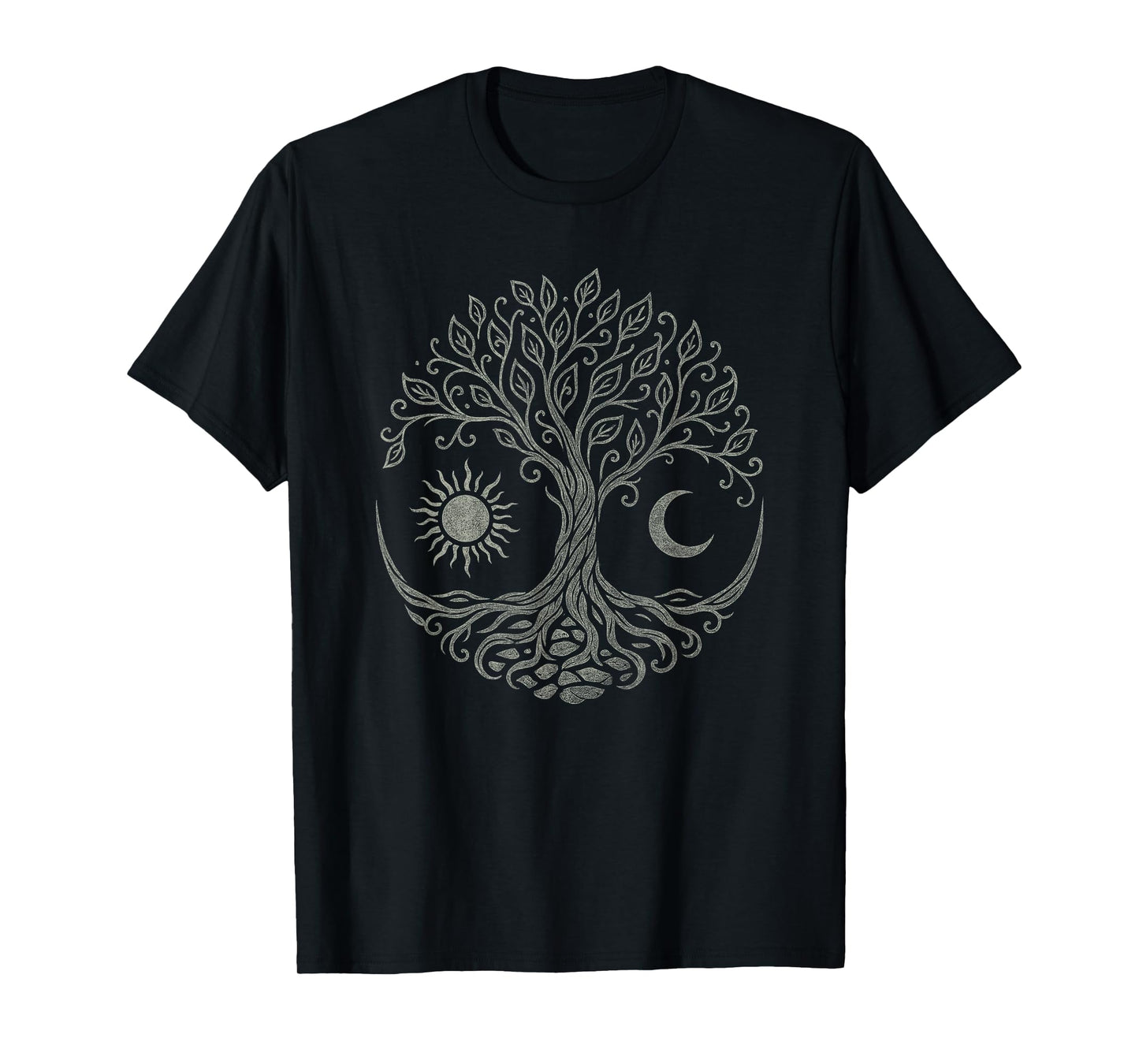 Celtic Tree Life Moon Sun Druid Nature Yggdrasil Symbol Art T-Shirt