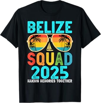 Belize Squad 2025 Vacation Friends Family Matching Group T-Shirt