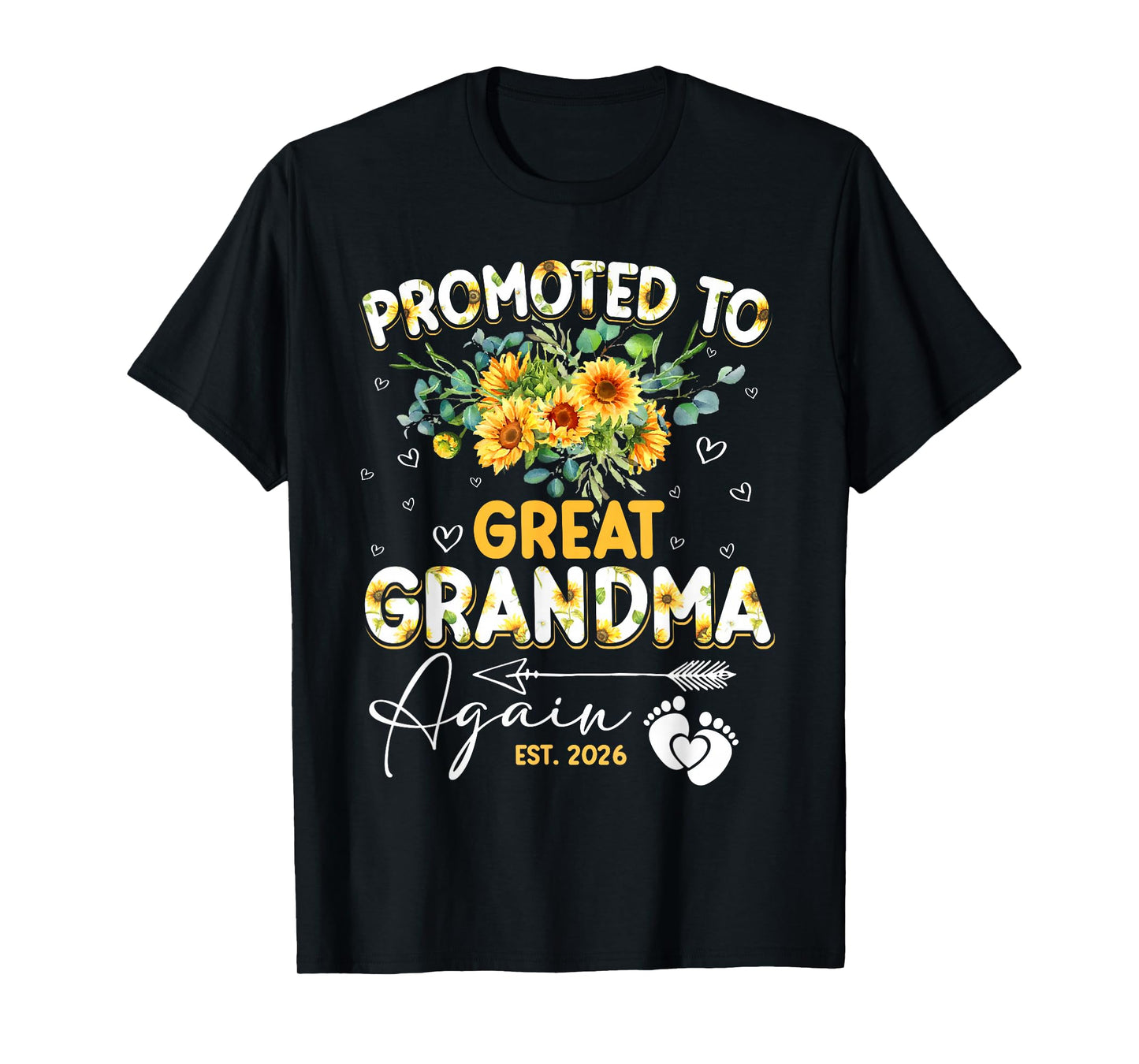 Promoted to Great Grandma Again 2026 Pregnancy Announcement T-Shirt