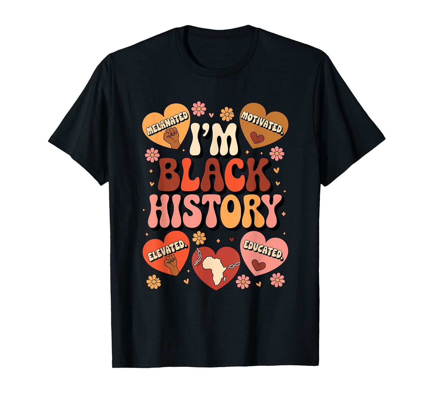 I'M BLACK History Pride Black History Afro Motivation T-Shirt