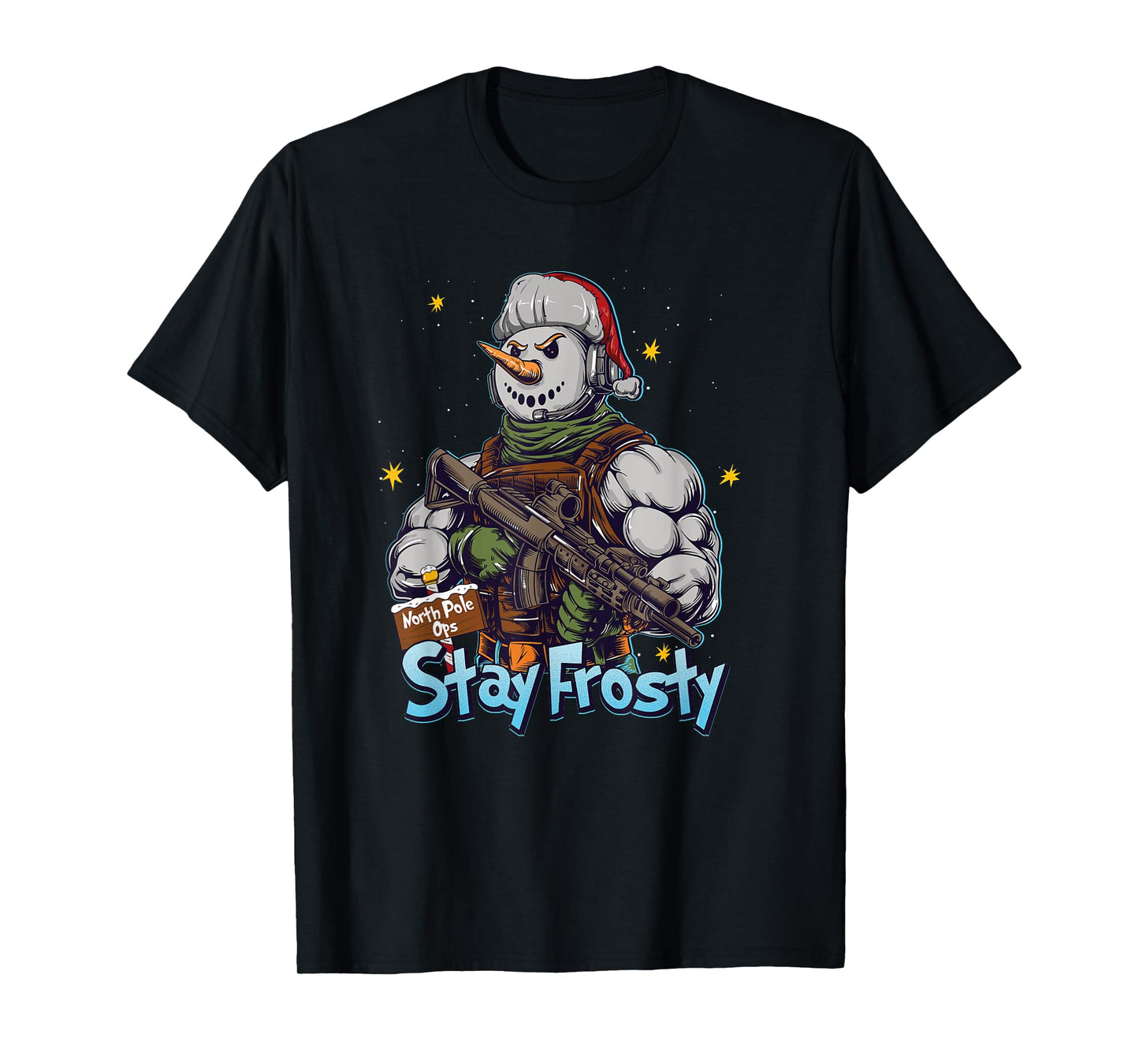 Funny Stay Frosty Soldier Saying I'm Ready Military Veteran T-Shirt