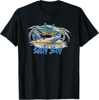 Salty Boy Salty Attitude Funny Fishing Crab Fishing Salty T-Shirt