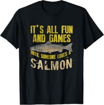Funny Salmon Fishing Freshwater Saltwater Fish Angler T-Shirt