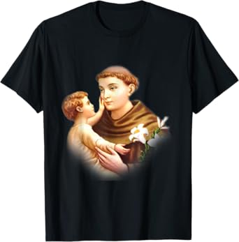 St Anthony of Padua Vintage Catholic Saint Infant Jesus T-Shirt