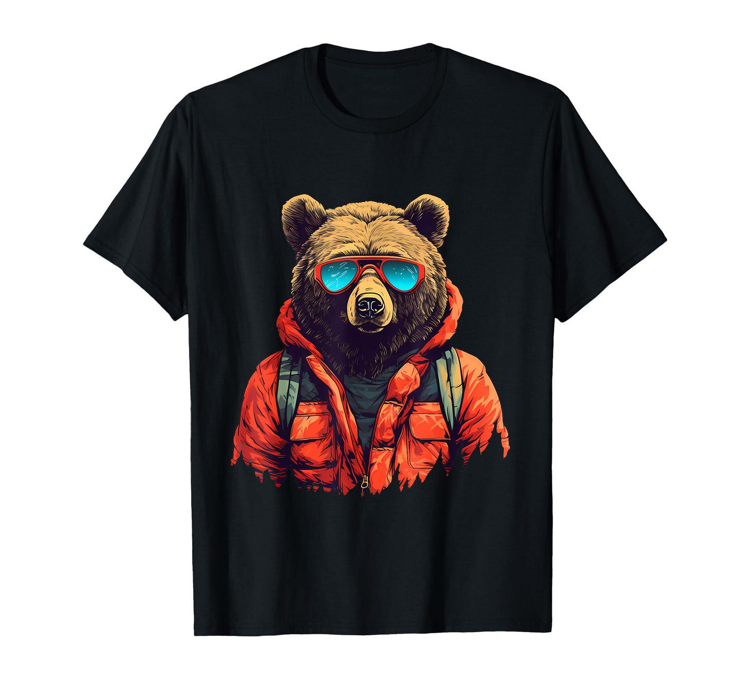 Bear Sunglass Wildlife Animal Art Nature Forest T-Shirt